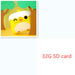 Yellow 32GB SD card
